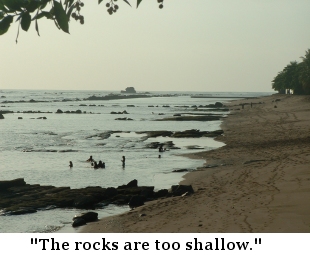 "The rocks are too shallow."